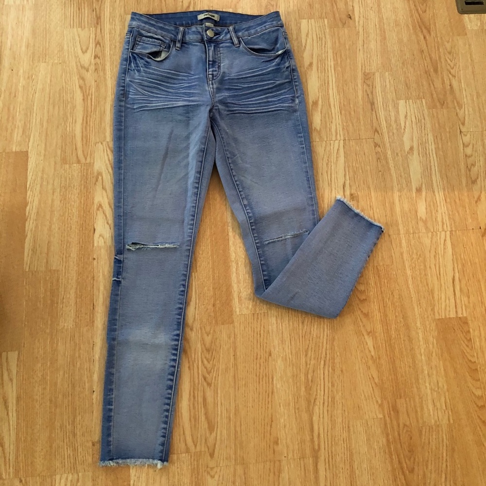 Charlotte Russe light wash ripped jeans
